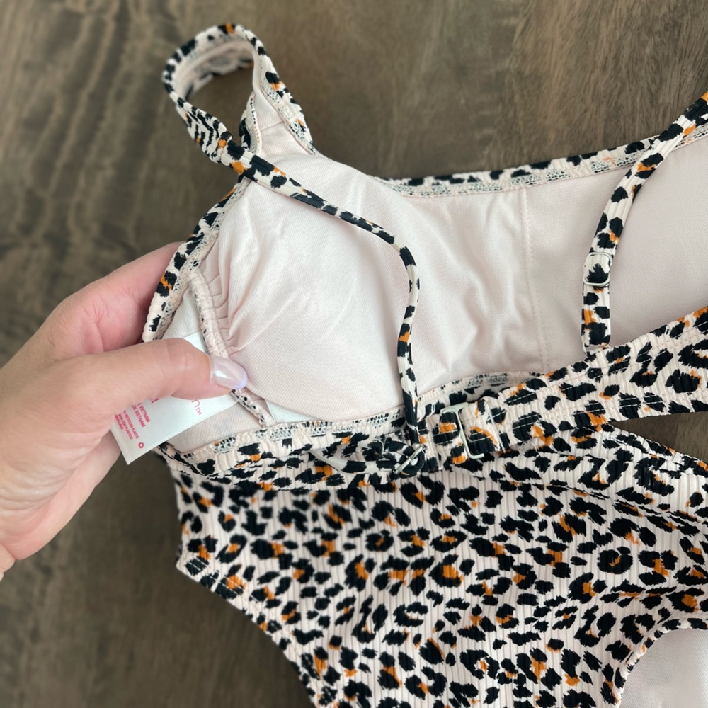 Xhilaration High Waisted Cheetah Ribbed Bikini - Picture 7 of 12